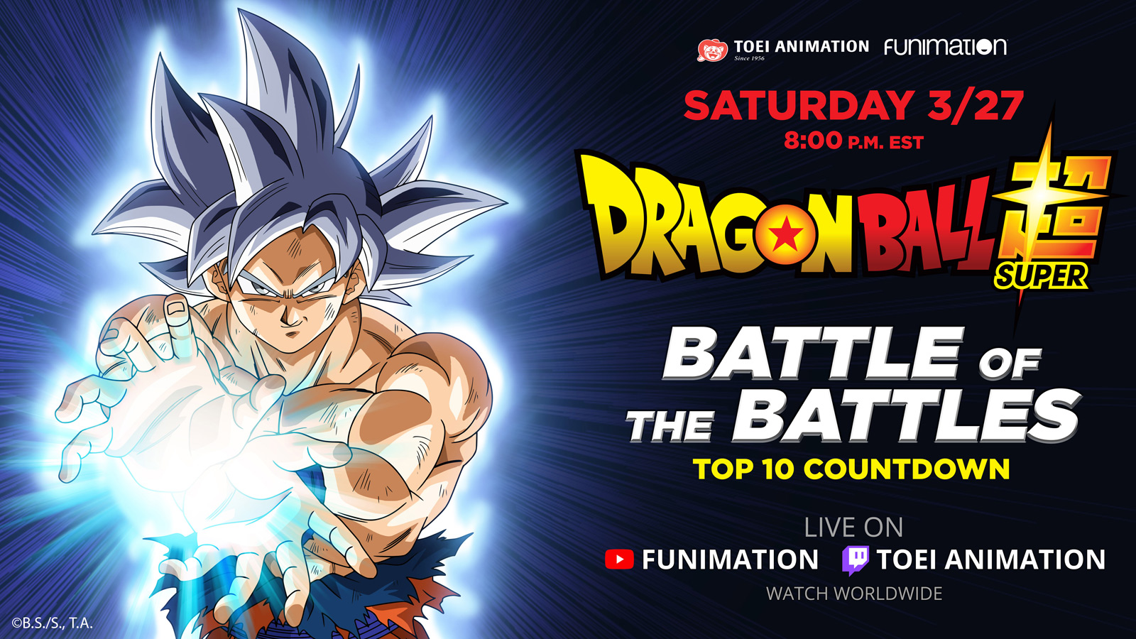 TOEI ANIMATION AND FUNIMATION ANNOUNCE “DRAGON BALL SUPER: BATTLE OF THE BATTLES” WORLDWIDE VIRTUAL FAN EVENT COMING MARCH 27, 2021!